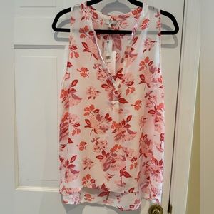 NWT Joie 100% Silk Floral Flowy Tank Large